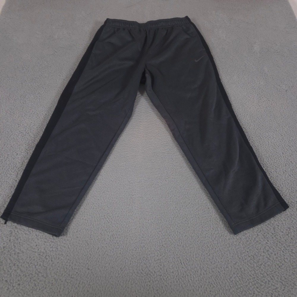 Nike Pants Mens 2XL Grey Therma-Fit Shield Straight Leg Fleece Lined Ankle Zip